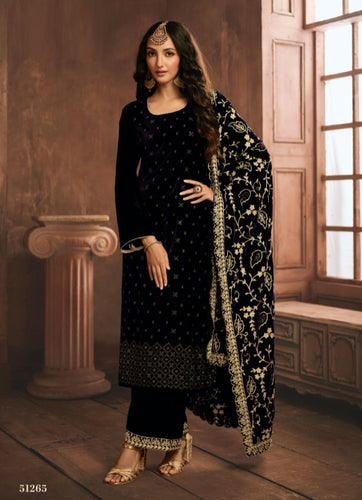 Black Georgette Indian women's salwar kameez with dupatta ready to wear