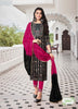 Black Georgette Indian women's salwar kameez with dupatta ready to wear