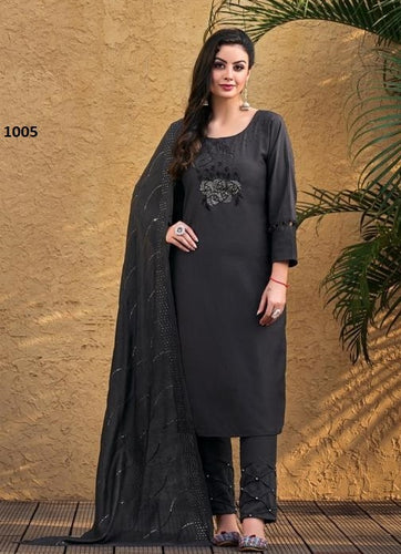Black Georgette Indian women's salwar kameez with dupatta ready to wear