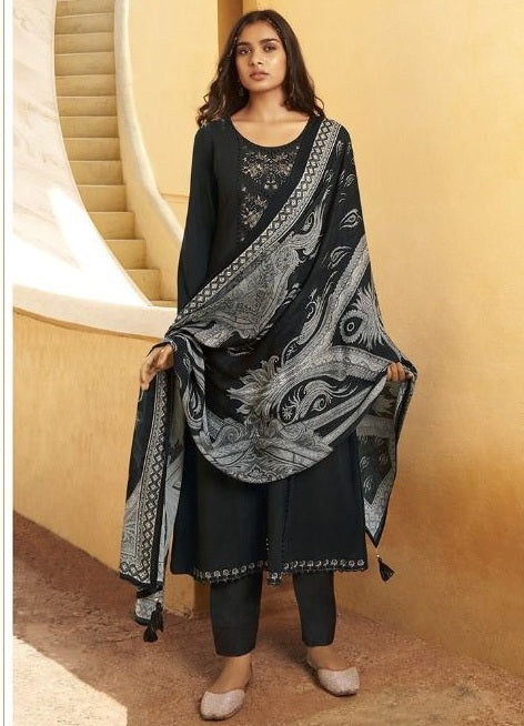 Black Georgette Indian women's salwar kameez with dupatta ready to wear