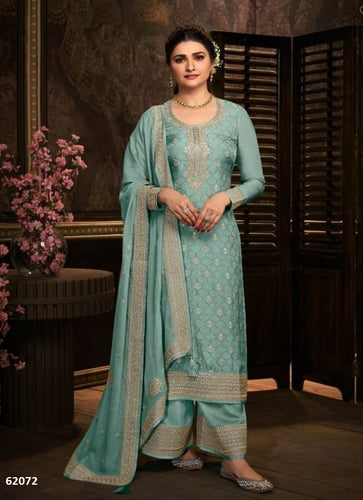 Aqua Georgette Indian women's salwar kameez with dupatta ready to wear