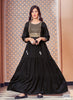 Black Georgette Indian Ethnic kurti with dupata