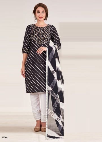Black Georgette Indian women's salwar kameez with dupatta ready to wear