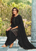 Black Georgette Indian women's salwar kameez with dupatta ready to wear