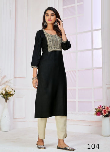 Black Georgette Indian Ethnic kurti with dupata