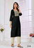 Black Georgette Indian Ethnic kurti with dupata