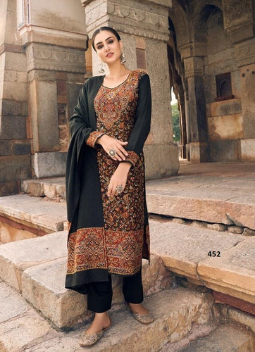 Black Georgette Indian women's salwar kameez with dupatta ready to wear