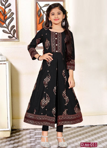 Black Georgette Indian Ethnic kurti with dupata