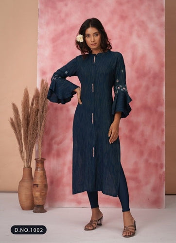 Black Georgette Indian Ethnic kurti with dupata
