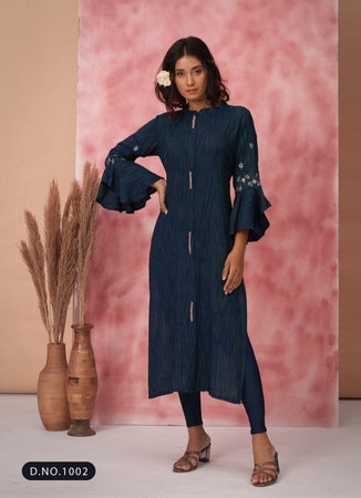 Black Georgette Indian Ethnic kurti with dupata