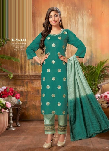 Aqua Georgette Indian women's salwar kameez with dupatta ready to wear