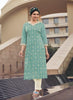 Aqua Georgette Indian Ethnic kurti with dupata