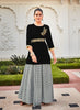 Black Georgette Indian Ethnic kurti with dupata