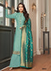 Aqua Georgette Indian women's salwar kameez with dupatta ready to wear