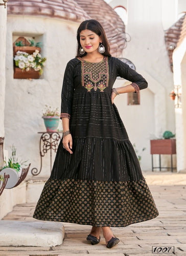 Black Georgette Indian Ethnic kurti with dupata