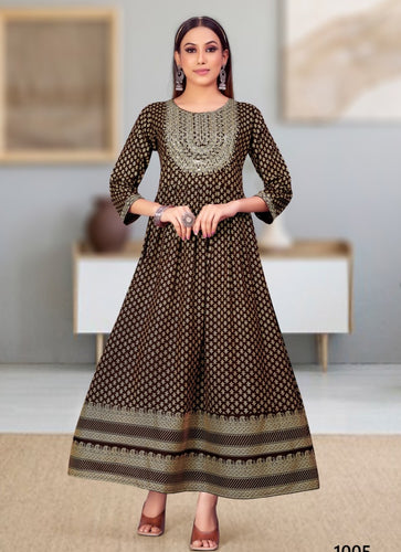 Black Georgette Indian Ethnic kurti with dupata