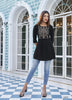 Black Georgette Indian Ethnic kurti with dupata