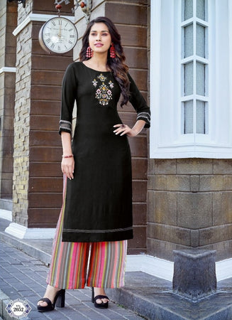 Black Georgette Indian Ethnic kurti with dupata