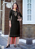 Black Georgette Indian Ethnic kurti with dupata