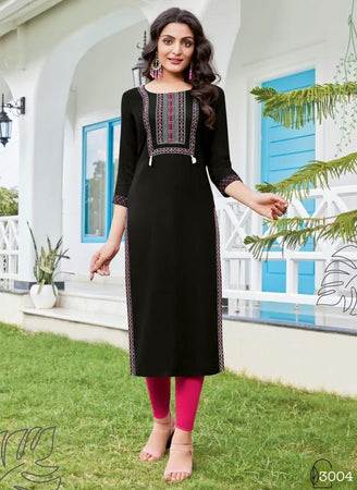 Black Georgette Indian Ethnic kurti with dupata