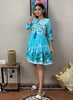 Aqua Georgette Indian Ethnic kurti with dupata