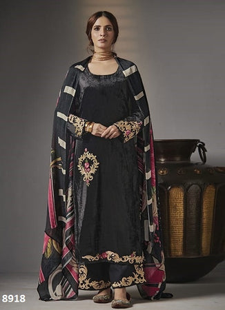 Black Georgette Indian women's salwar kameez with dupatta ready to wear