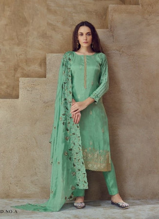 Aqua Georgette Indian women's salwar kameez with dupatta ready to wear
