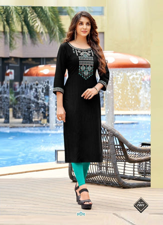 Black Georgette Indian Ethnic kurti with dupata