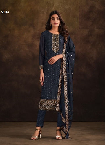 Black Georgette Indian women's salwar kameez with dupatta ready to wear