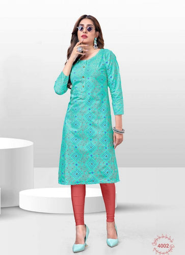 Aqua Georgette Indian Ethnic kurti with dupata