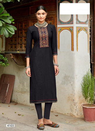 Black Georgette Indian Ethnic kurti with dupata