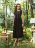 Black Georgette Indian Ethnic kurti with dupata