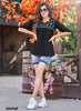 Black Georgette Indian Ethnic kurti with dupata