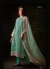 Aqua Georgette Indian women's salwar kameez with dupatta ready to wear