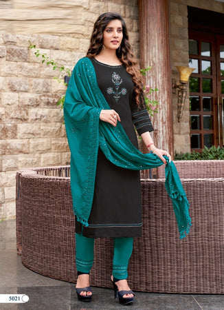 Black Georgette Indian women's salwar kameez with dupatta ready to wear