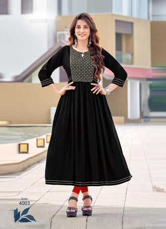 Black Georgette Indian Ethnic kurti with dupata