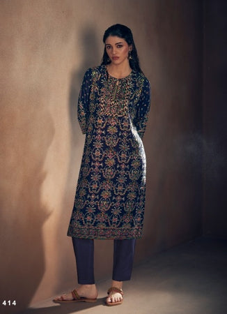 Black Georgette Indian Ethnic kurti with dupata