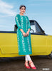 Aqua Georgette Indian Ethnic kurti with dupata