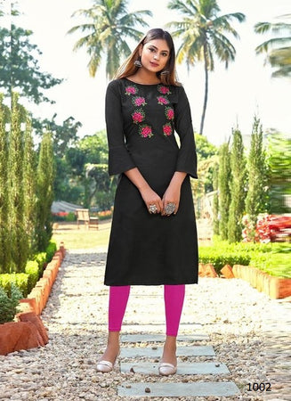 Black Georgette Indian Ethnic kurti with dupata