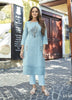 Aqua Georgette Indian Ethnic kurti with dupata