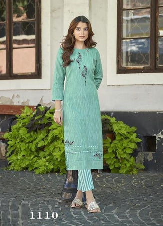 Aqua Georgette Indian Ethnic kurti with dupata
