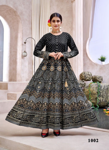 Black Georgette Indian Ethnic kurti with dupata