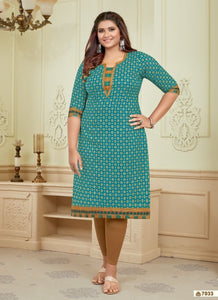 Aqua Georgette Indian Ethnic kurti with dupata