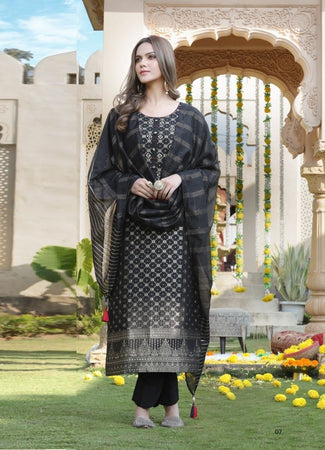 Black Georgette Indian women's salwar kameez with dupatta ready to wear