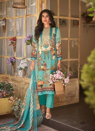 Aqua Georgette Indian women's salwar kameez with dupatta ready to wear