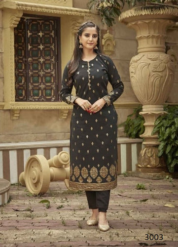 Black Georgette Indian Ethnic kurti with dupata