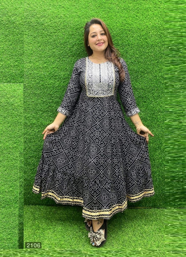 Black Georgette Indian Ethnic kurti with dupata