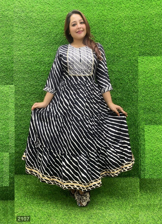 Black Georgette Indian Ethnic kurti with dupata