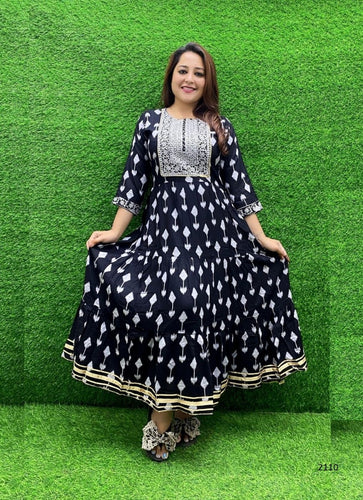 Black Georgette Indian Ethnic kurti with dupata