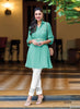 Aqua Georgette Indian Ethnic kurti with dupata